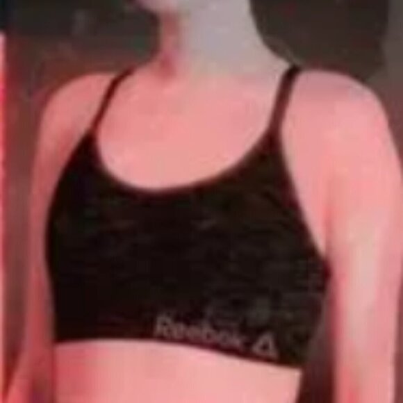 Reebok Women's Seamless Sports Bra Medium Impact Performance  Blue Pink M - Picture 5 of 7